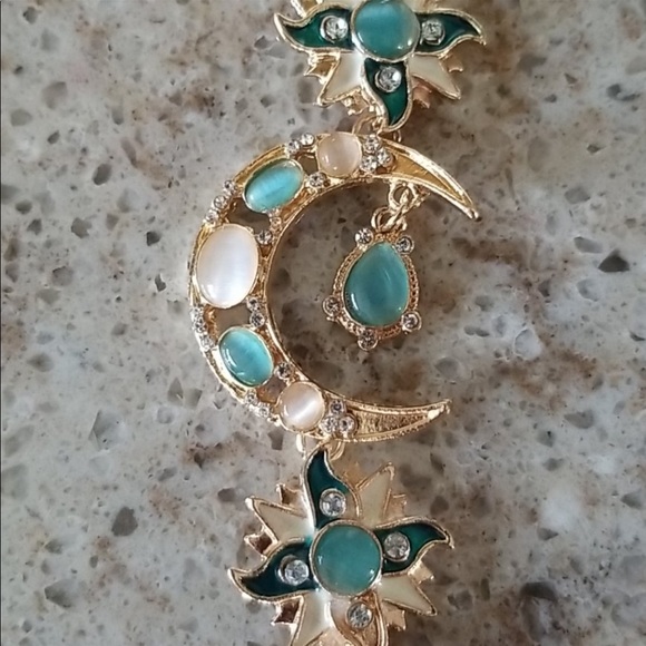 Moon and Stars Rhinestone Bracelet NIP - Picture 4 of 6